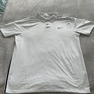 NWT - L Nike Tiger Woods Golf Polo - Silver